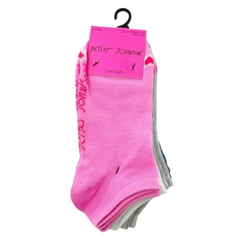 Betsy Johnson 6 Pairs Low Cuts Socks NIB